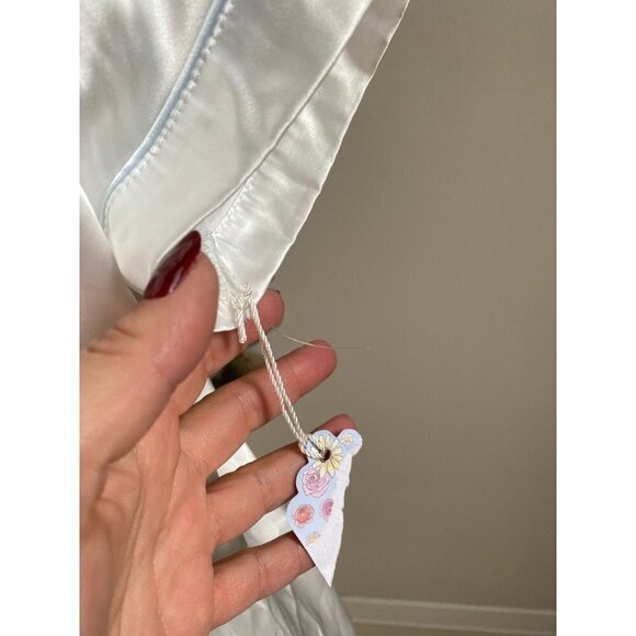 in bloom by Jonquil NEW womens short sleeve satin top sz Medium "Bride" - Picture 4 of 9